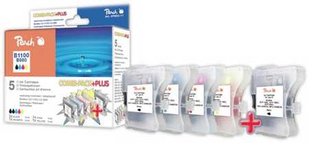 Peach  Spar Pack Plus Tintenpatronen kompatibel zu Brother MFC-490 CN