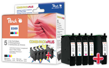 Peach  Spar Pack Plus Tintenpatronen kompatibel zu Epson Stylus S 21
