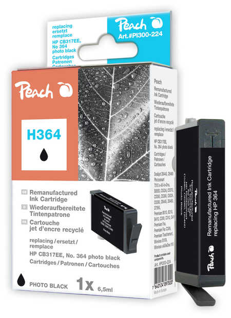 Peach  Tintenpatrone foto schwarz kompatibel zu HP PhotoSmart Premium B 410 c