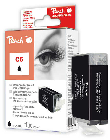 Peach  Tintenpatrone schwarz kompatibel zu Canon Pixma MP 520