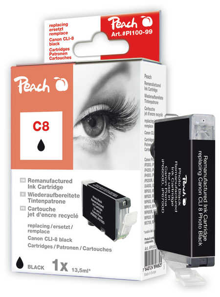 Peach  Tintenpatrone foto schwarz kompatibel zu Canon Pixma MP 530
