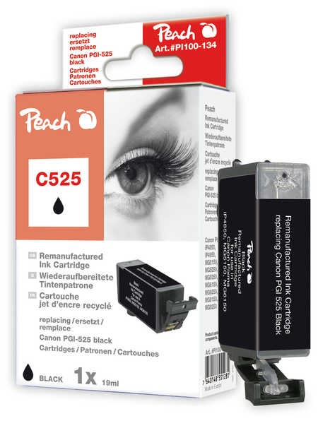 Peach  Tintenpatrone schwarz kompatibel zu Canon Pixma MG 5250