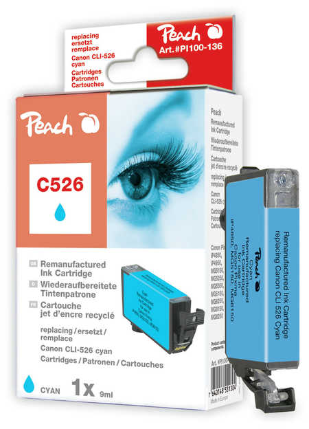 Peach  Tintenpatrone cyan kompatibel zu Canon Pixma MG 5250