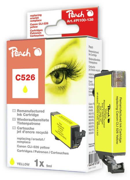 Peach  Tintenpatrone gelb kompatibel zu Canon Pixma MG 5250