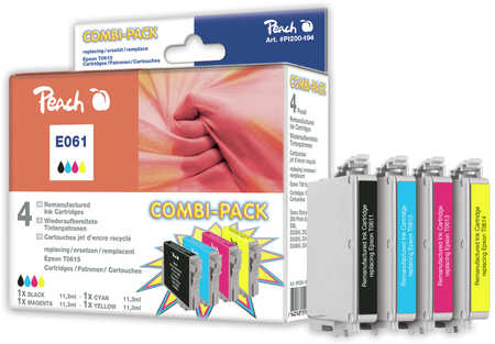 Peach  Spar Pack Tintenpatronen kompatibel zu Epson Stylus DX 4800