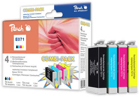 Peach  Spar Pack Tintenpatronen kompatibel zu Epson Stylus DX 7000 F