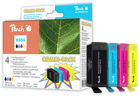 Peach  Spar Pack Tintenpatronen kompatibel zu HP PhotoSmart Plus B 209 c