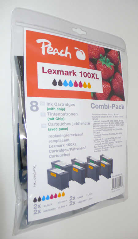 Peach  Spar Pack Tintenpatronen kompatibel zu Lexmark Prospect Pro 208