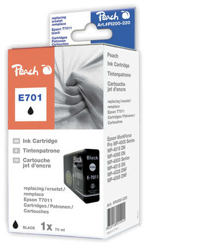 Peach  XL-Tintenpatrone schwarz kompatibel zu Epson WorkForce Pro WP-4515 DN