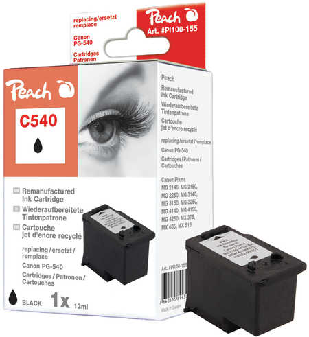 Peach  Druckkopf schwarz kompatibel zu Canon Pixma MG 3650 red