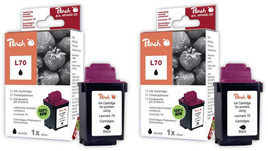 Peach  Doppelpack Druckköpfe schwarz kompatibel zu Kodak PPM 100