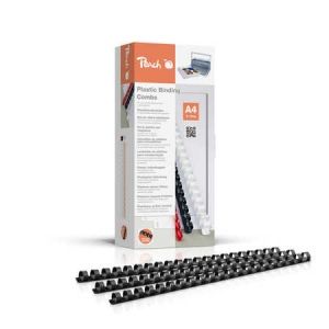 Peach  Plastikbinderücken A4 | 12mm | 95 Blatt | 100 Stück | schwarz | PB412-02 