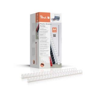Peach  Binderücken 16mm, für je 145 Blatt A4, weiss, 100 Stück - PB416-01 