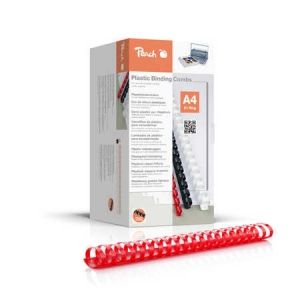 Peach  Plastikbinderücken A4 | 44mm | 440 Blatt | 50 Stück | rot | PB444-03 