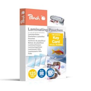 Peach  Laminierfolie 64x99mm Key Card | 125 mic | 100 St. | glänzend | geeignet für alle Laminiergeräte | PP525-09 