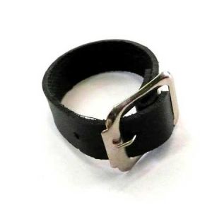 Peach  Befestigungsschlaufe für Gepäckanhänger | Leder | schwarz | 25 St. | PPR510 