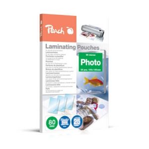 Peach  Laminierfolie 106x156mm Foto | 80 mic | 25 St. | glänzend | geeignet für alle Laminiergeräte | S-PP080-20 