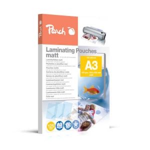Peach  Laminierfolie A3 | 125 mic | 100 St. | matt | beschreibbar | Premiumqualität für beste Laminierergebnisse | geeignet für alle Laminiergeräte | S-PP525-15 