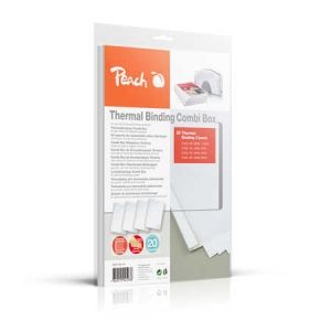 Peach  Thermobindemappen Combi Box für 20 Bindemappen (je 15-60 Blatt A4, weiss) - PBT100-14 