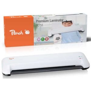 Peach   Laminiergerät A3 | inkl. 10 gratis Laminierfolien | doppelt so schnell startklar als andere | laminiert eine Seite A3 pro Minute | geeignet für alle handelsüblichen Folien | PL755  