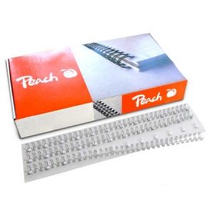 Peach  Drahtbinderücken Easy-Wire, 8mm, silber, 3:1, 34 Schlaufen A4, 100 Stk. PW079-10 