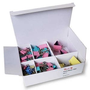 Peach  Vielzweck-Klammern | 100 Clips in verschiedenen Größen farbig assortiert | für Haushalt, Büro und Technik | PO111 